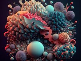 Abstract image featuring a combination of organic and geometric shapes dynamic and energetic background created with technology photo