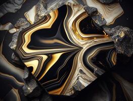 Marble stone texture background material with elements of semi-precious stones and gold created with technology photo