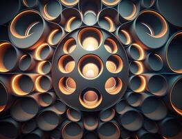 Modern technology Geometric background with spheres created with technology photo