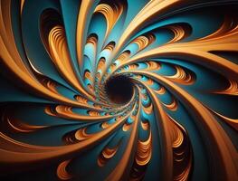 Colorful Swirling radial vortex background created with technology photo