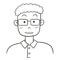 homem perfil desenho animado rabisco kawaii animê coloração página fofa ilustração desenhando grampo arte personagem chibi mangá quadrinho png