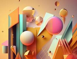 Abstract image featuring a combination of organic and geometric shapes dynamic and energetic background created with technology photo