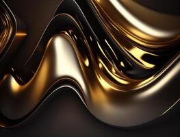 A metallic abstract wavy liquid background technology photo