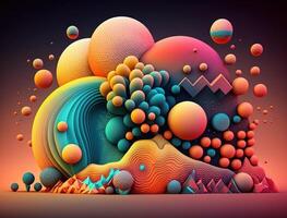 Abstract image featuring a combination of organic and geometric shapes dynamic and energetic background created with technology photo