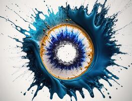 Radial spiral water splash background created with technology photo