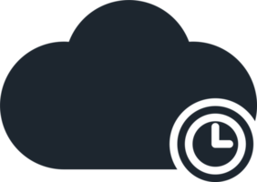 Cloud icon and Clock symbol png