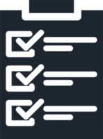 document checklist glyph icoon. png