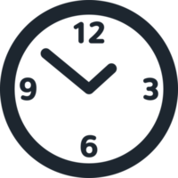 Uhr Symbol, analog Uhr. png