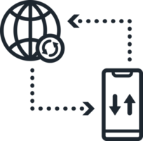 Icon of Smartphone internet connection. png