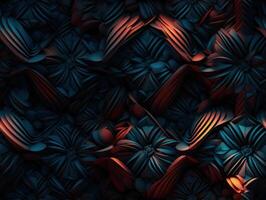 Dark abstract geometric grid pattern Seamless background created with technology photo
