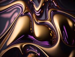 A metallic abstract wavy liquid background technology photo