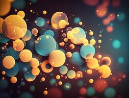 Colorful abstract geometric background with dot shapes pointillism style created with technology photo