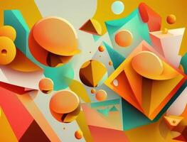Abstract image featuring a combination of organic and geometric shapes dynamic and energetic background created with technology photo