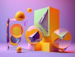 Abstract image featuring a combination of organic and geometric shapes dynamic and energetic background created with technology photo