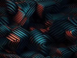 Dark abstract geometric grid pattern Seamless background created with technology photo