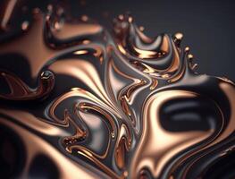 A metallic abstract wavy liquid background technology photo