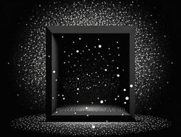 Black and white abstract geometric background with dot shapes pointillism style created with technology photo