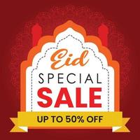 Super sale poster. Eid special sale banner template design vector