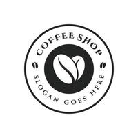 Coffee shop logo design illustration vector