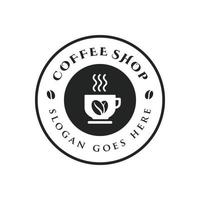 ilustración de diseño de logotipo de cafetería vector