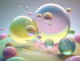 Colorful balls Dynamic liquid shapes background created with technology photo