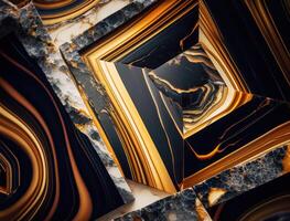 Marble stone texture background material with elements of semi-precious stones and gold created with technology photo