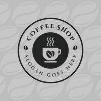 ilustración de diseño de logotipo de cafetería vector