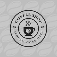 ilustración de diseño de logotipo de cafetería vector