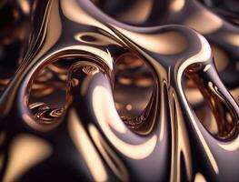 A metallic abstract wavy liquid background technology photo