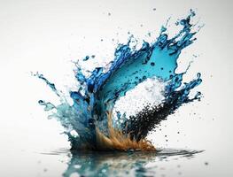 Fresh water splash background created with technology photo
