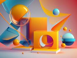 Abstract image featuring a combination of organic and geometric shapes dynamic and energetic background created with technology photo