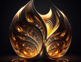 A metallic abstract wavy liquid background technology photo