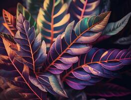 Abstract colorful foliage background created with technology photo