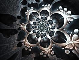 Fractal mandala Sacred geometry background created with technology photo