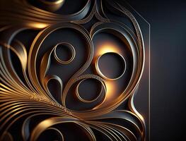 Royal vintage Victorian Gothic background Rococo venzel and whorl created with technology photo