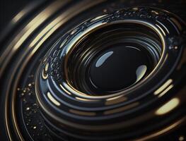 concéntrico obsidiana anillos formas resumen geométrico antecedentes creado con generativo ai tecnología foto