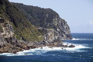 Fiordland nacional parque Entrada rocoso línea costera foto