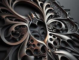 Fractal mandala Sacred geometry background created with technology photo