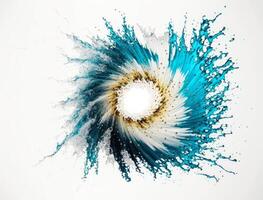 Radial spiral water splash background created with technology photo