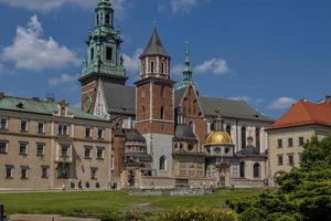 historic cathedral at the Wawel Royal Castle in Poland in Krakow photo