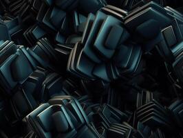 Dark abstract geometric grid pattern Seamless background created with technology photo