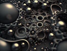 Modern technology Geometric background with spheres created with technology photo