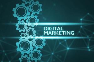 digital marketing, en línea márketing y Internet márketing concepto foto