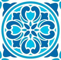 Portuguese moroccan azulejo ornament tile pattern vector