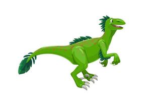 dibujos animados rapaz dinosaurio personaje, velociraptor vector