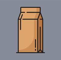 Carton package of milk, paper juice box mockup vector