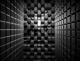 3D Futuristic cubes background Abstract geometric mosaic Square tiles pattern created with technology photo