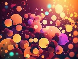 Colorful abstract geometric background with dot shapes pointillism style created with technology photo