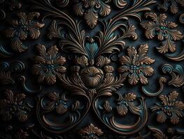 Royal vintage Victorian Gothic background Rococo venzel and whorl created with technology photo