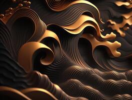 Modern colorful wave stripes pattern background created with technology photo